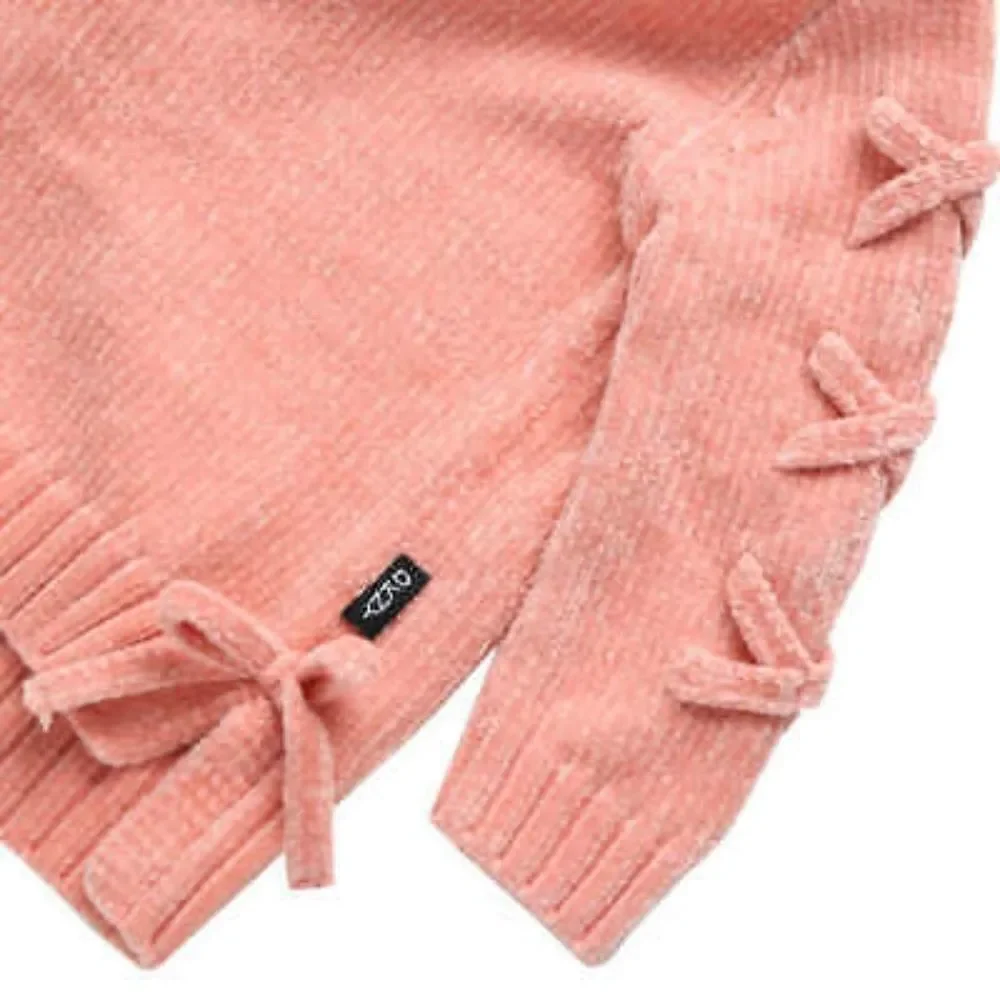 DKNY Kids 2-piece Chenille Crewneck Sweater With Legging Set Pink